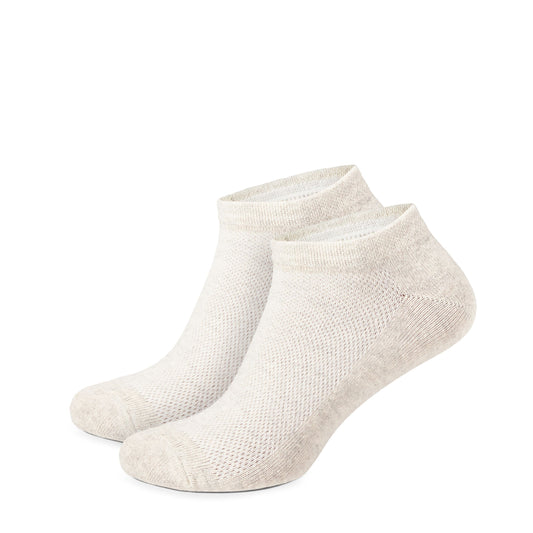LinoFlex™ Comfort Wear Quick-Dry Mesh-Knit Linen Ankle Socks for Women 5 pack