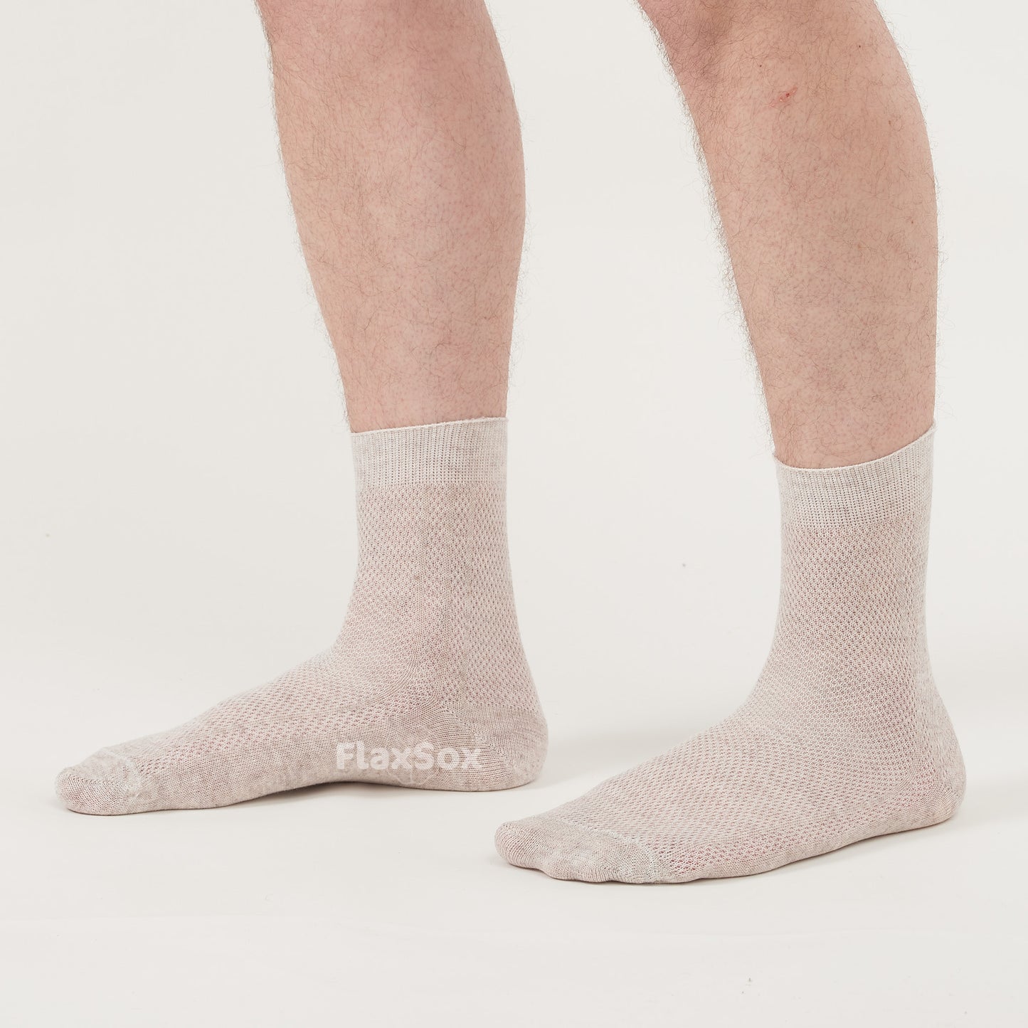 LinoBreeze™ GentleWear Men's Thin Breathable Mesh-knitted Organic Linen Socks 7-pack