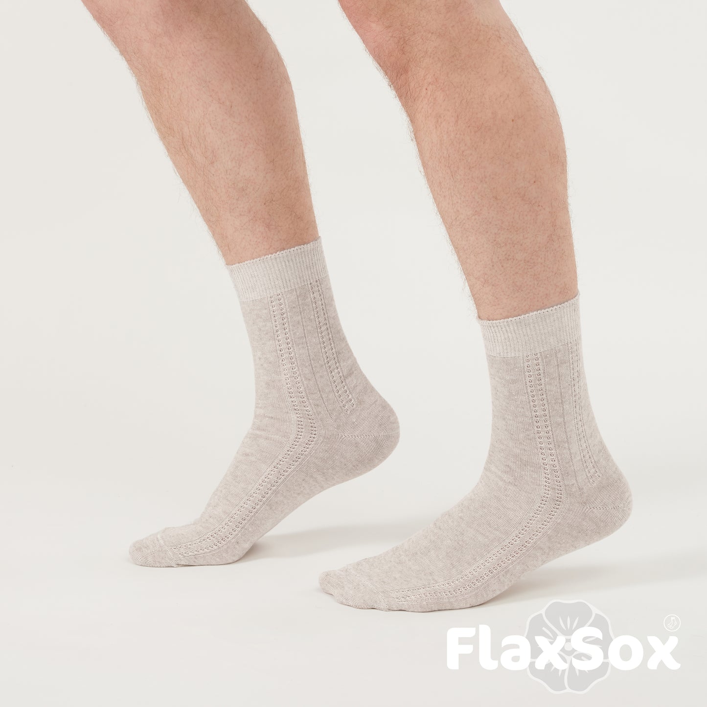 GreenWeave™ Earthwise Men's Ultra-Thin & Breathable Flax Linen Socks Size XL