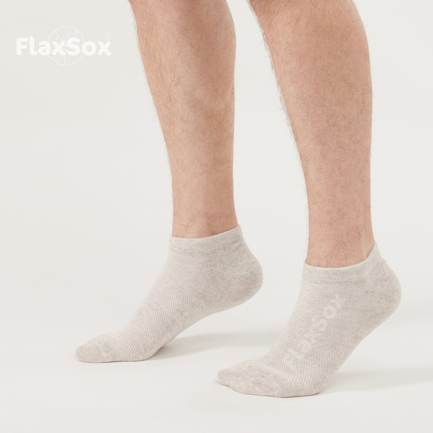 Men's Flax Linen Ankle Socks Quick-Drying Finely Made Mesh-knitted 10-pack